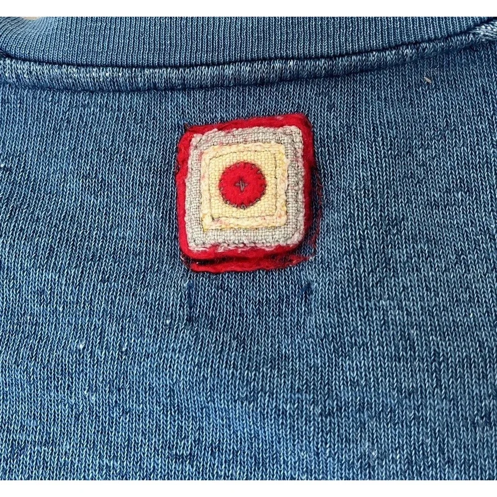 Visvim Indigo Artisan Crewneck Sweatshirt Natural Dye Japan Pullover Size 4 - Picture 11 of 16